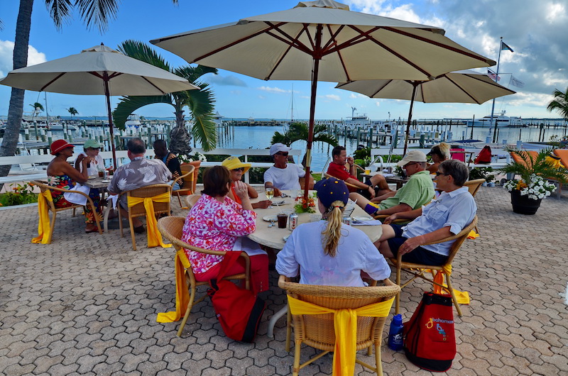 Poolside meeting at Abaco Beach Resort